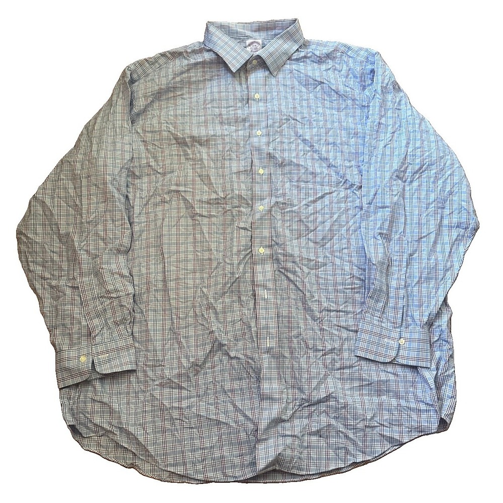Brooks Brothers Madison Dress Shirt Mens 19-36 Blue Non Iron French Cuff Work
